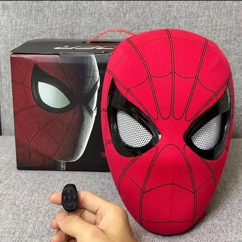 Marvel Spider Man Miles Morales Electronic Mask Moving Eyes Remote Control Cospl