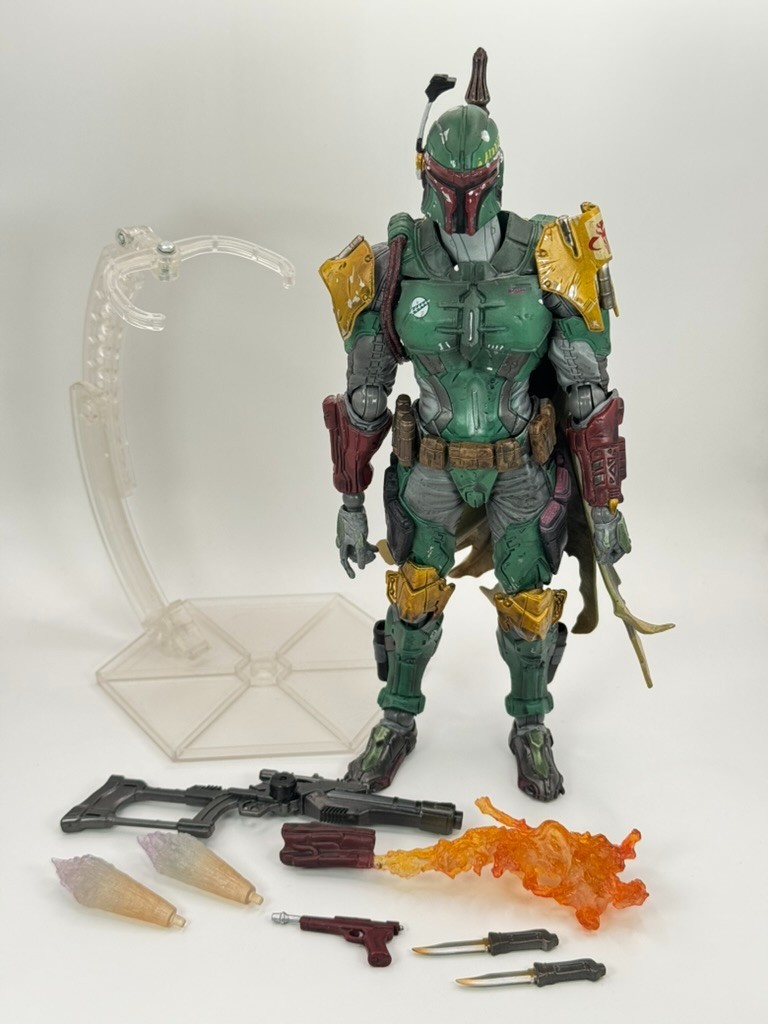 Square Enix Play Arts Kai Star Wars Boba Fett Figure No. 2 Near Complete