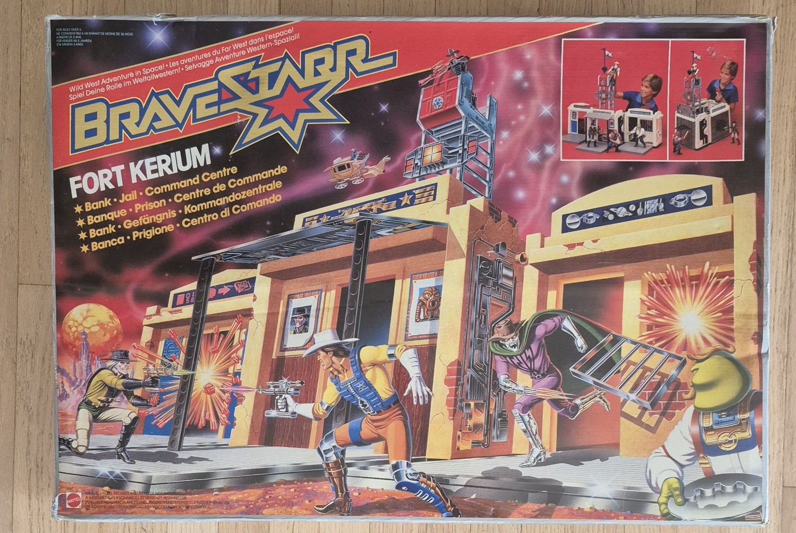 Vintage 1986 Bravestarr Fort Kerium Bank and Jail Playset New Sealed RARE