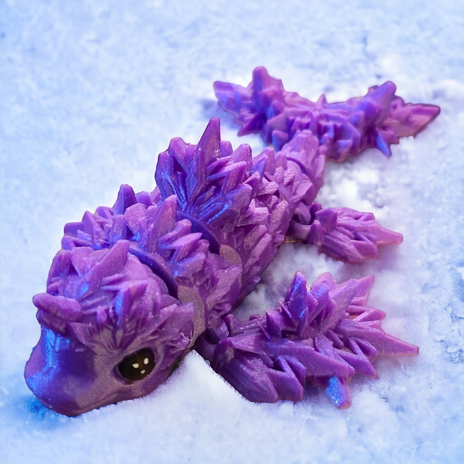 3d print, frostphin, gift for her, ice dolphin, child toy, birthday gift, mystic