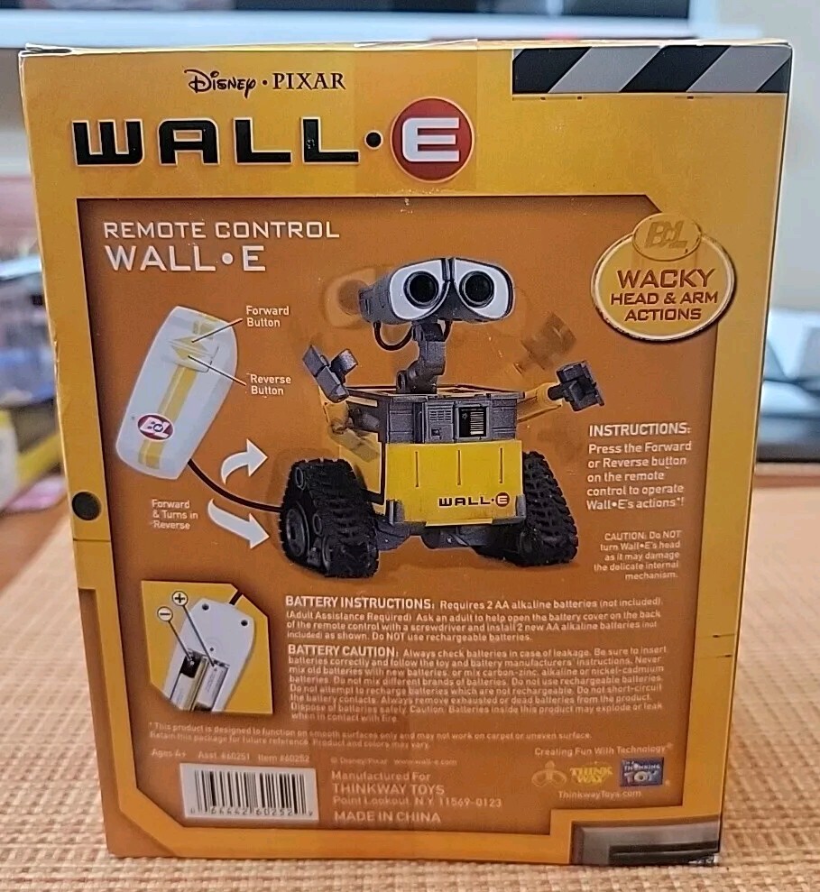 Disney Pixar WALL-E Remote Control Toy Thinkway Boxed Brand New 2011