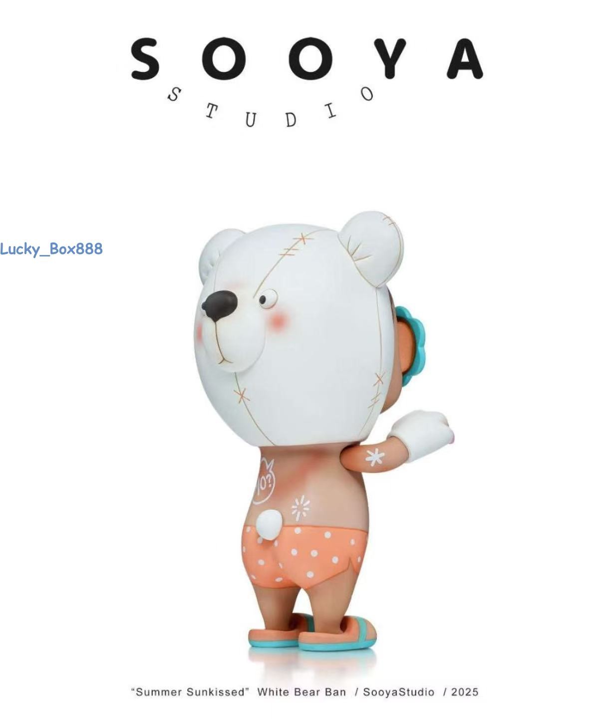 Authentic Sooya « Summer Sunkissed » White Bear Ban Figure Brand New Sealed