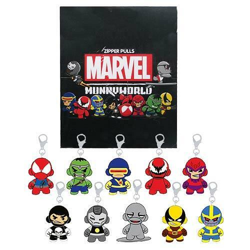 KIDROBOT MARVEL ZIPPER PULLS MUNNYWORLD BOX 20 PCS DISPLAY NEW U.S.