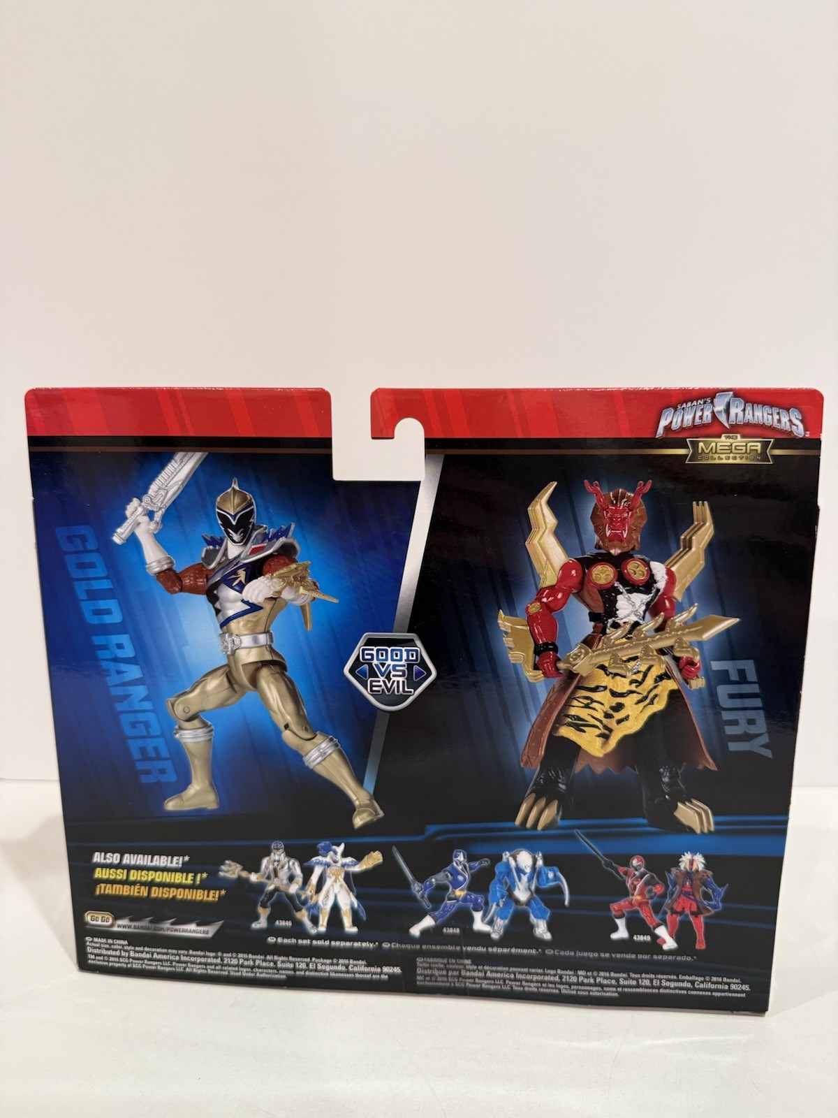 Power Rangers Mega Collection Good vs Evil Dino Charge Gold Ranger vs Fury Pack