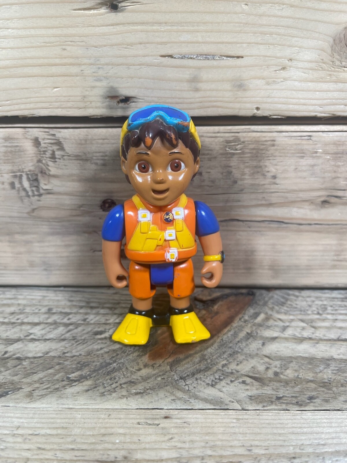 Mattel Go Diego Go 4” Rescue Figure 2007 Nick Scuba Diver Boy Snorkel Gear Toy