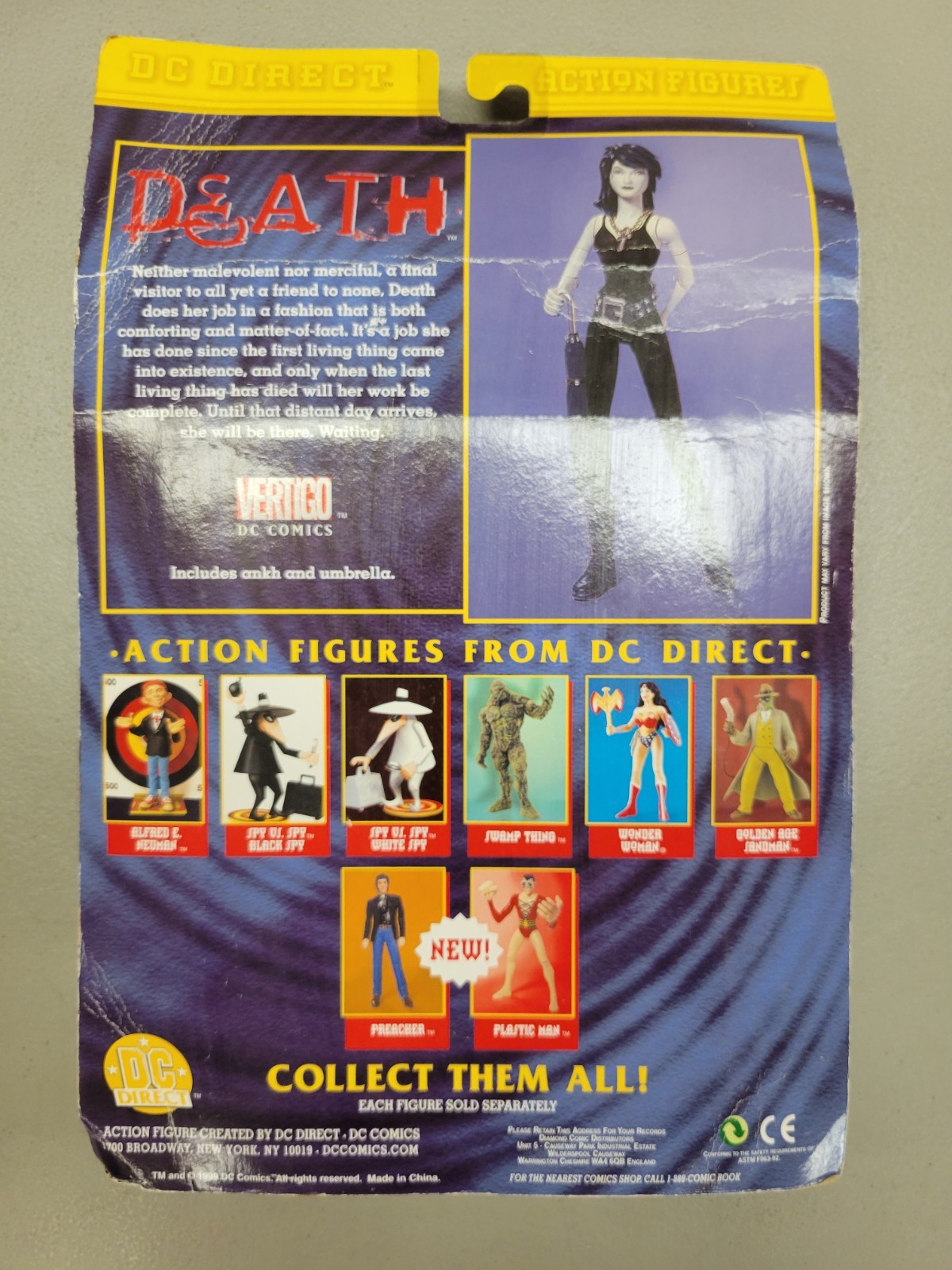 Death DC Direct Action Figure Vertigo 1999 Vintage