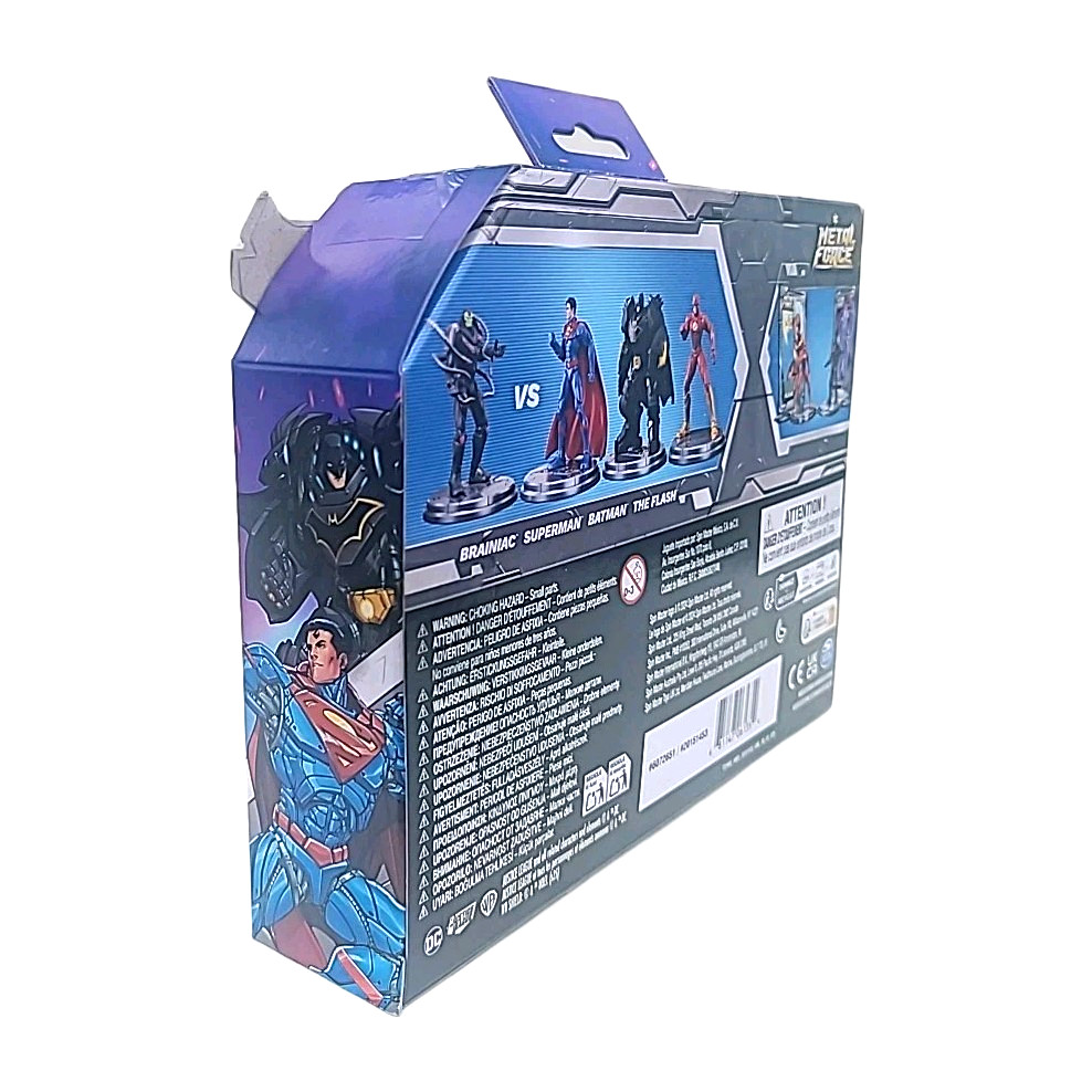 DC Comics Metal Force Team Up 4-Pack Batman Superman Flash Brainiac Figure Set
