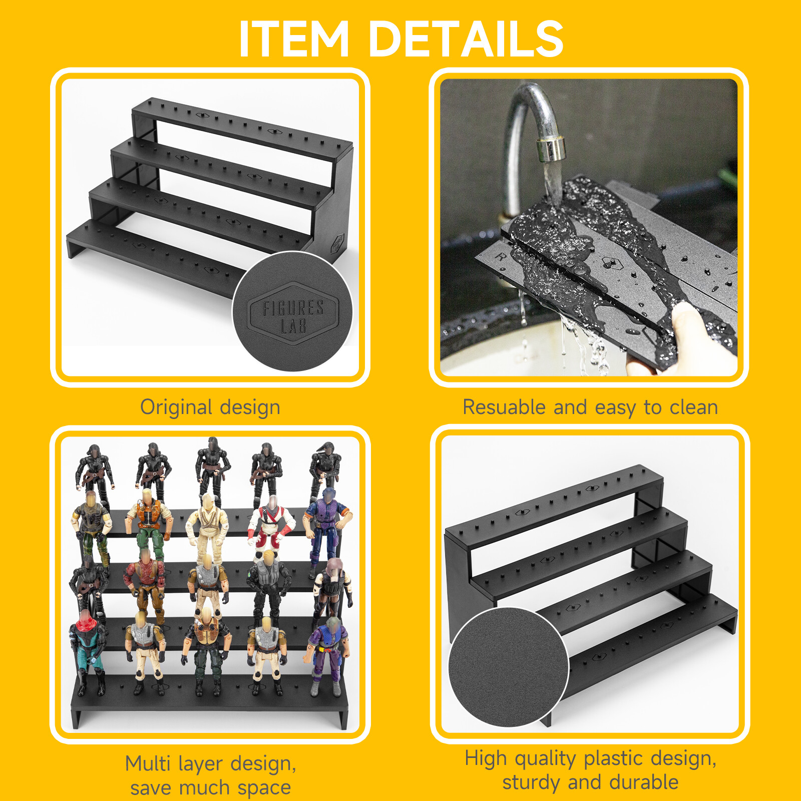 NEW Display Stands BASE For 3.75 » VINTAGE Star wars & Vintage Gi joe Figure