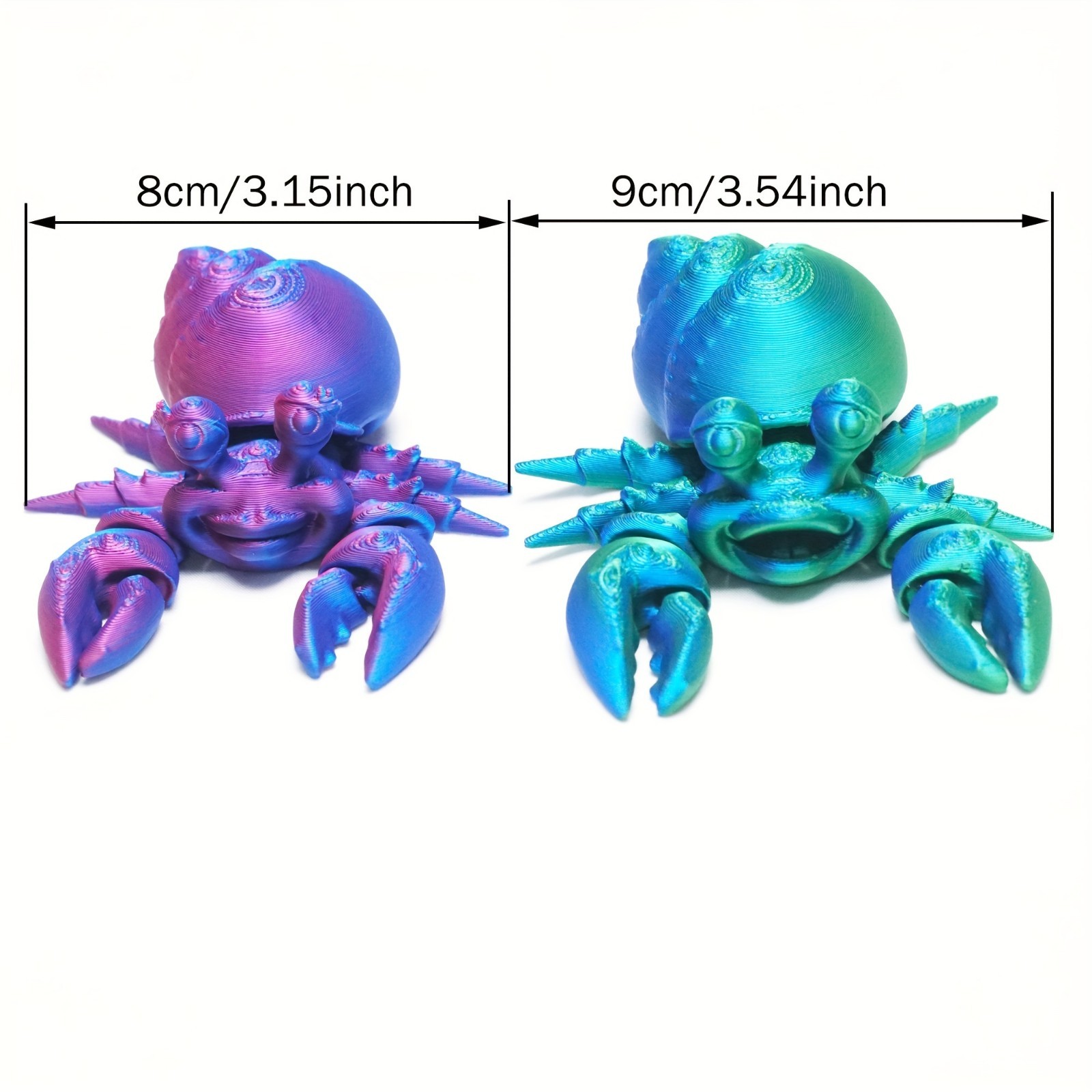 3D Printed Hermit Crab Model,Articulated Animals figure,Fidget Toys Home Decor