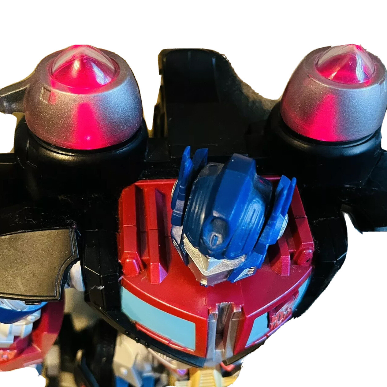 RARE Transformers Mega Power Bots OPTIMUS PRIME Hasbro 12&Prime; Lights Talking Moves