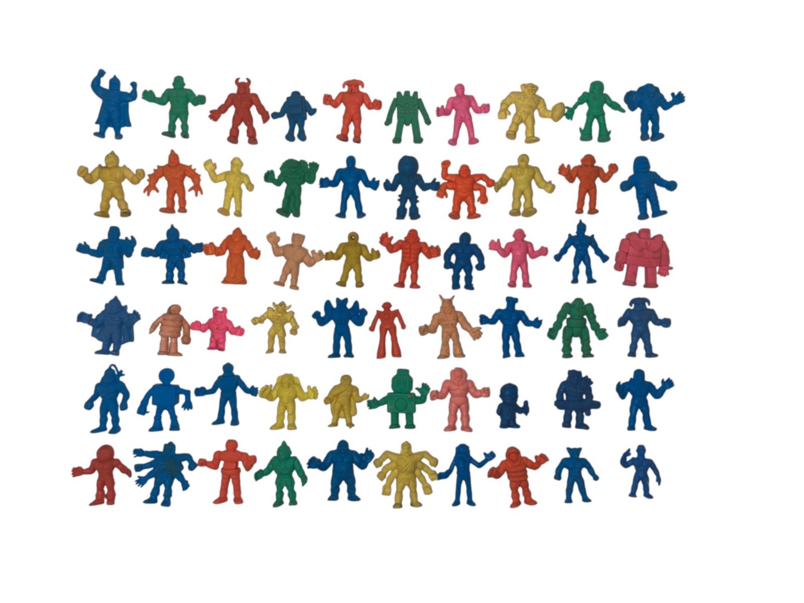 Vintage 1980s Mattel M.U.S.C.L.E Muscle Men/Kinnikuman 60 Figure MULTI COLOR Lot