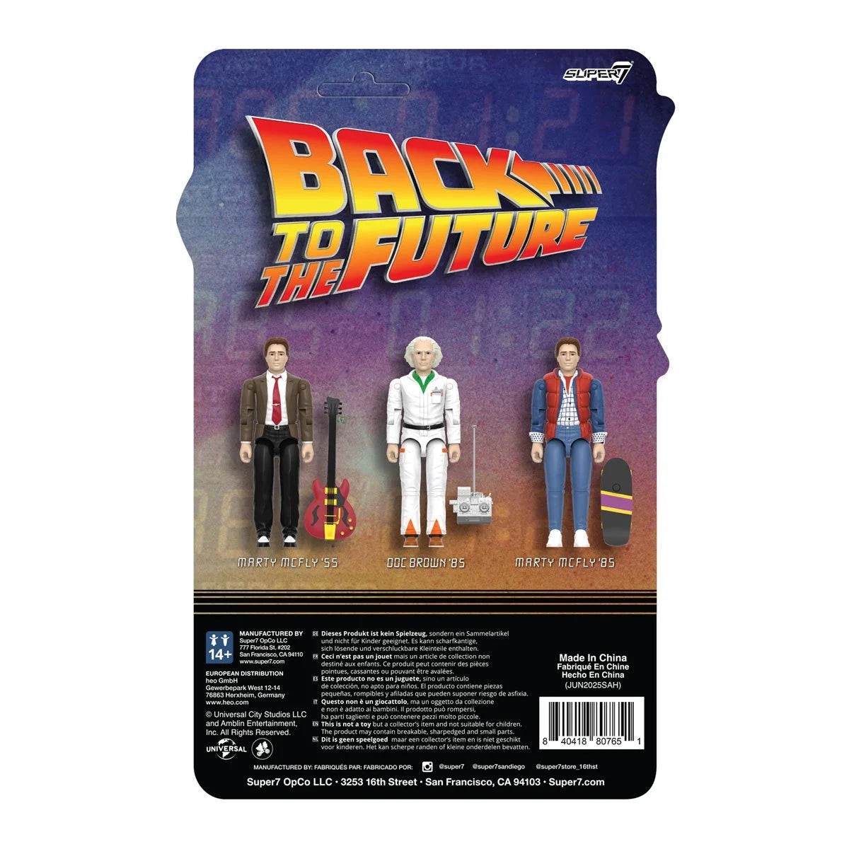 Back To The Future 3 Pack BUNDLE Marty McFly & Doc Brown 1955 3 3/4-Inch