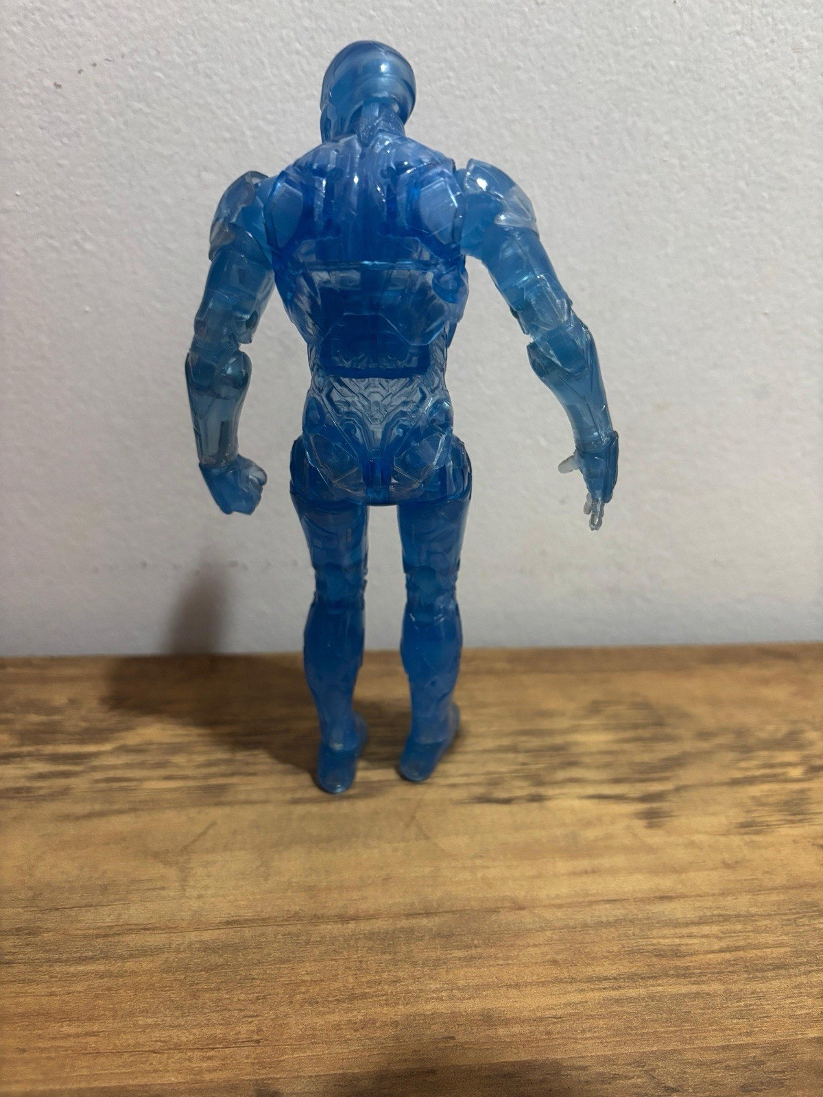 Blue Transparent Tech Suit Armored Action Figure, Blue Plastic Figure