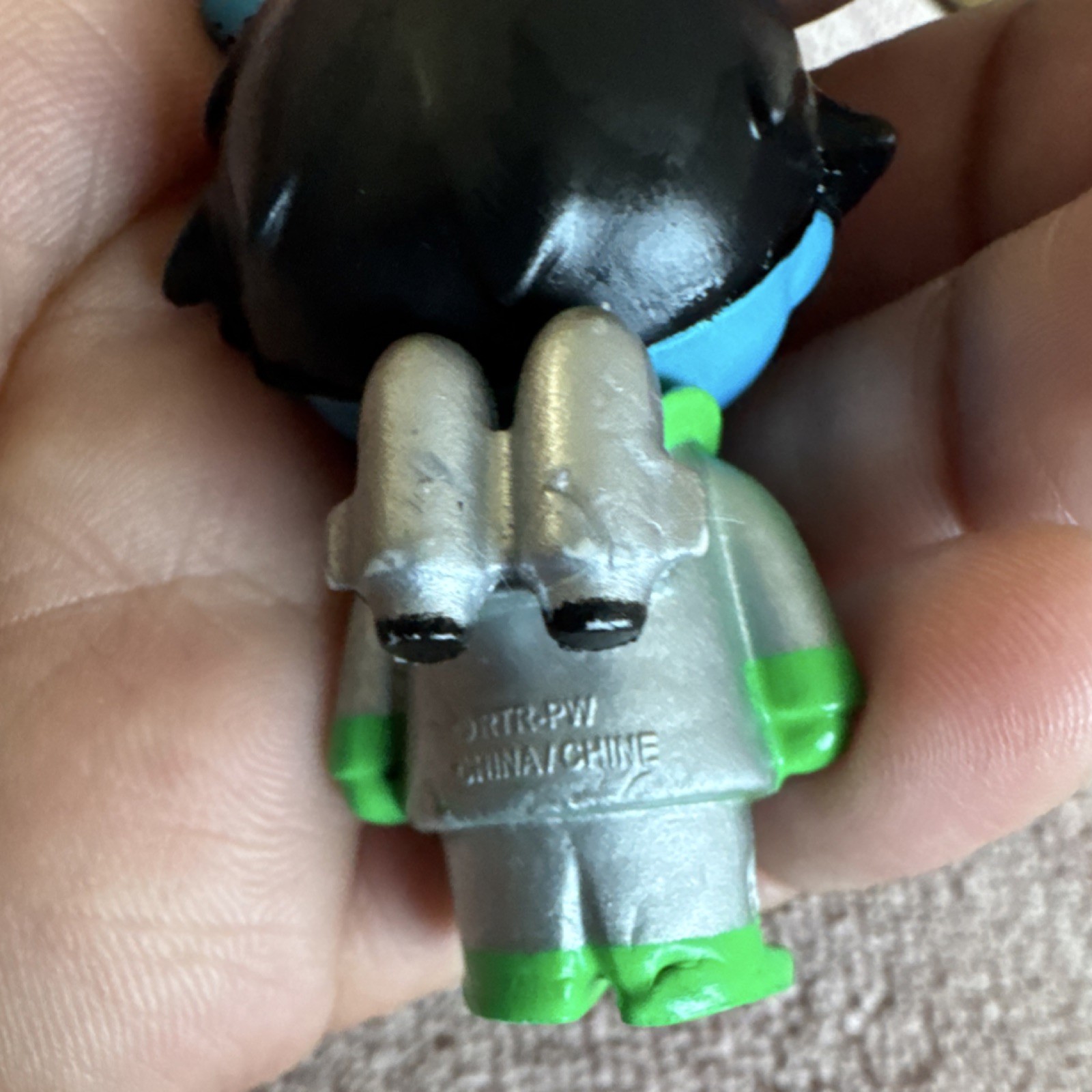 Alien Astronaut Action Figure Plastic Blue Green Silver Jetpack Less Than 5 in