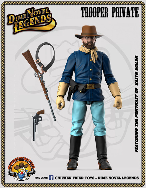 Dime Novel Legends 1:18 scale (4&Prime;) old west action figure Trooper (Private)