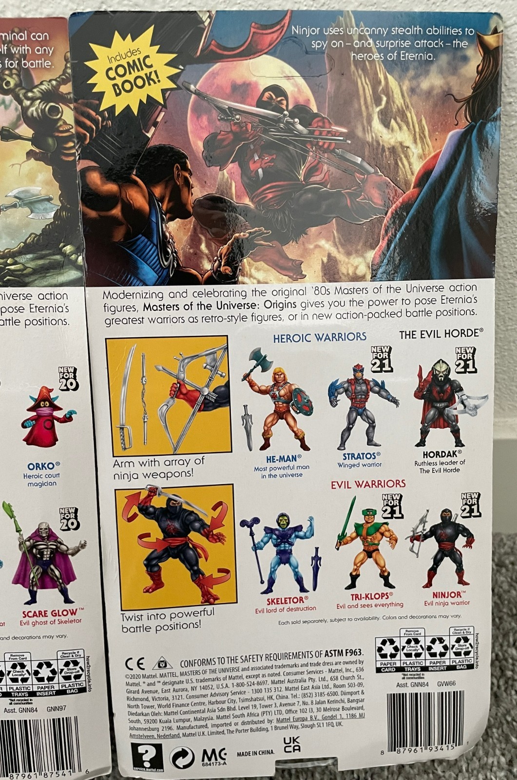 Masters of the Universe Origins Mer-Man Beast Man Evil-Lyn Trap Jaw Ninjor