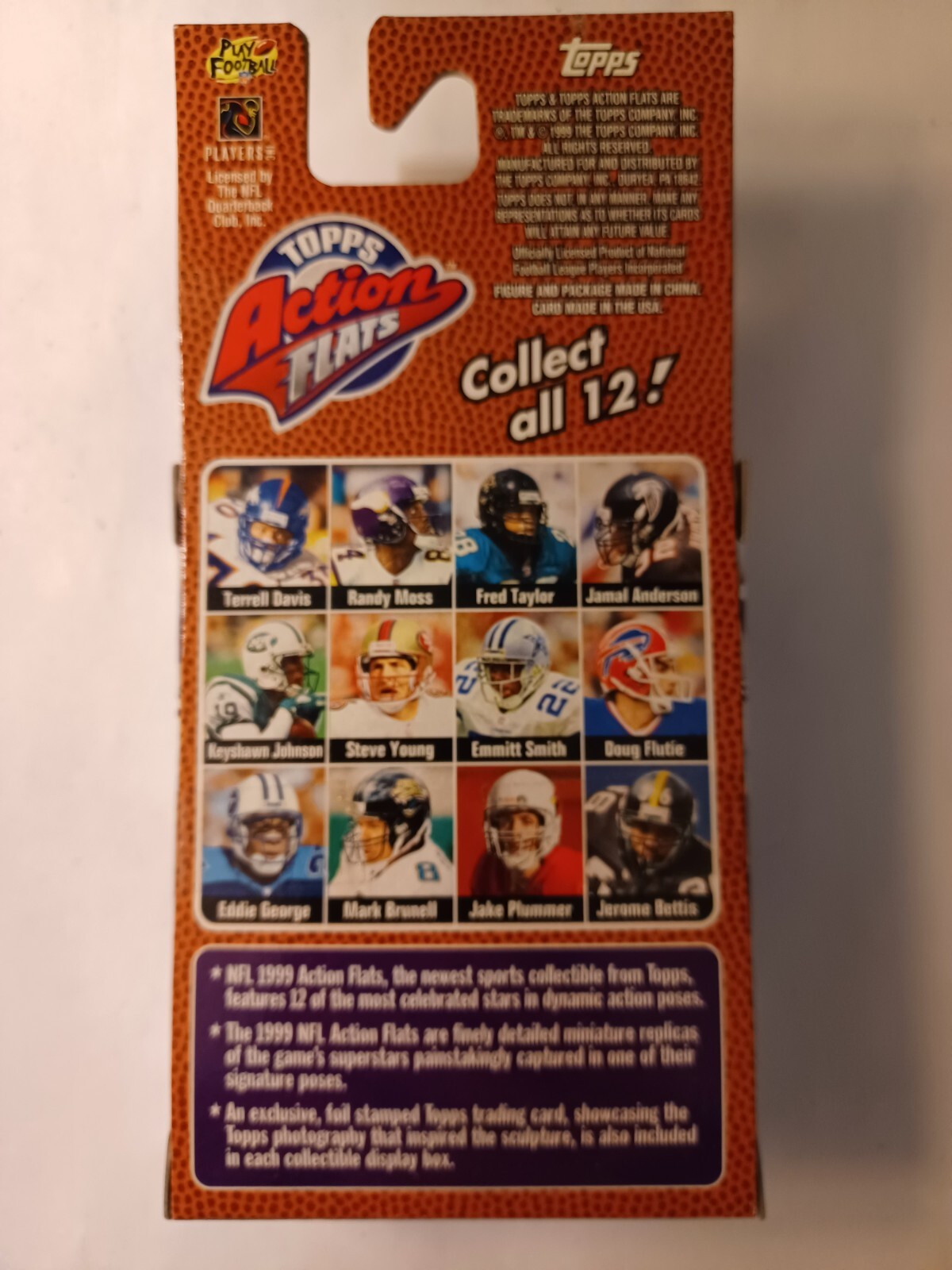 Topps Action Flats (Pair) 1998 Peyton Manning & 1999 Randy Moss (Unopened)
