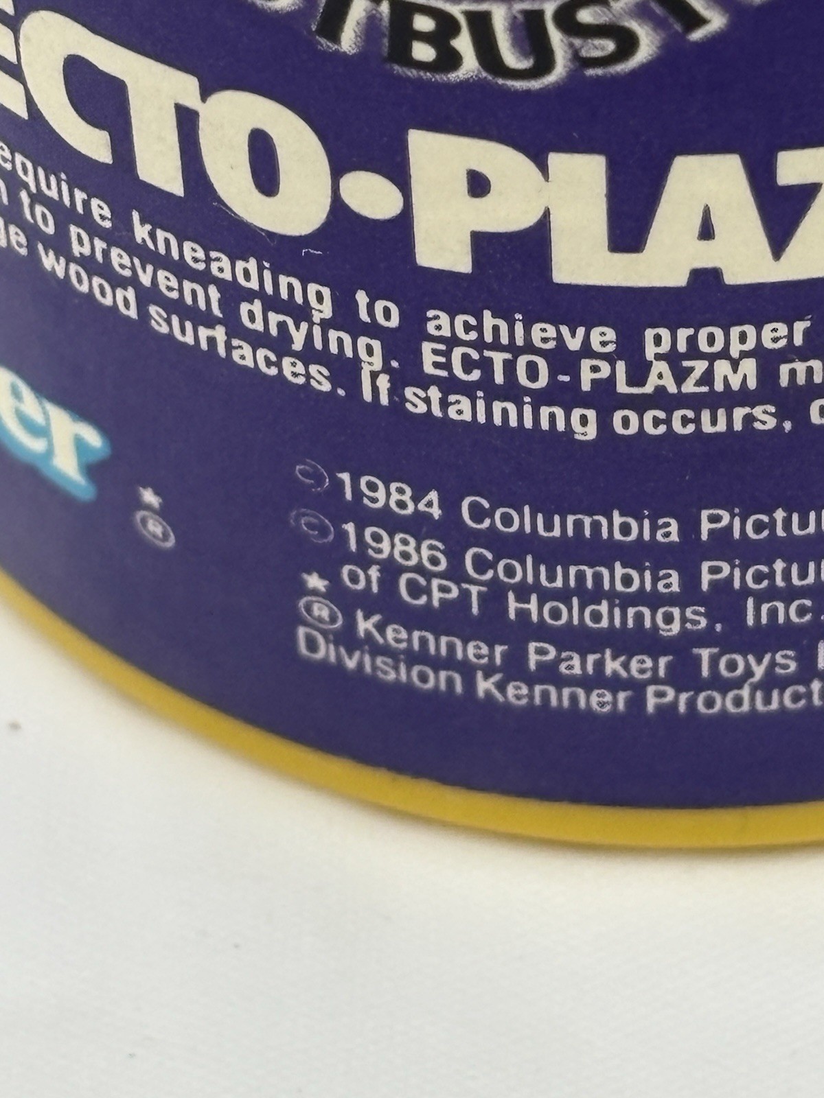 The Real Ghost Busters Purple Ecto-Plazm Kenner 1986 GOOD Gel Inside