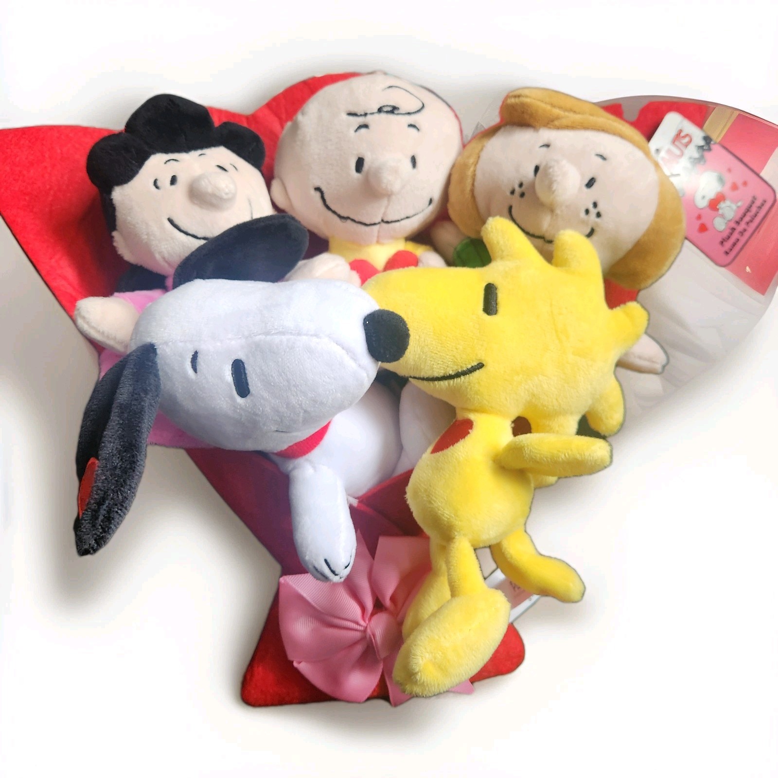 Peanuts Snoopy Plush Bouquet Charlie Brown Lucy Woodstock Ruz Valentine Gift NEW