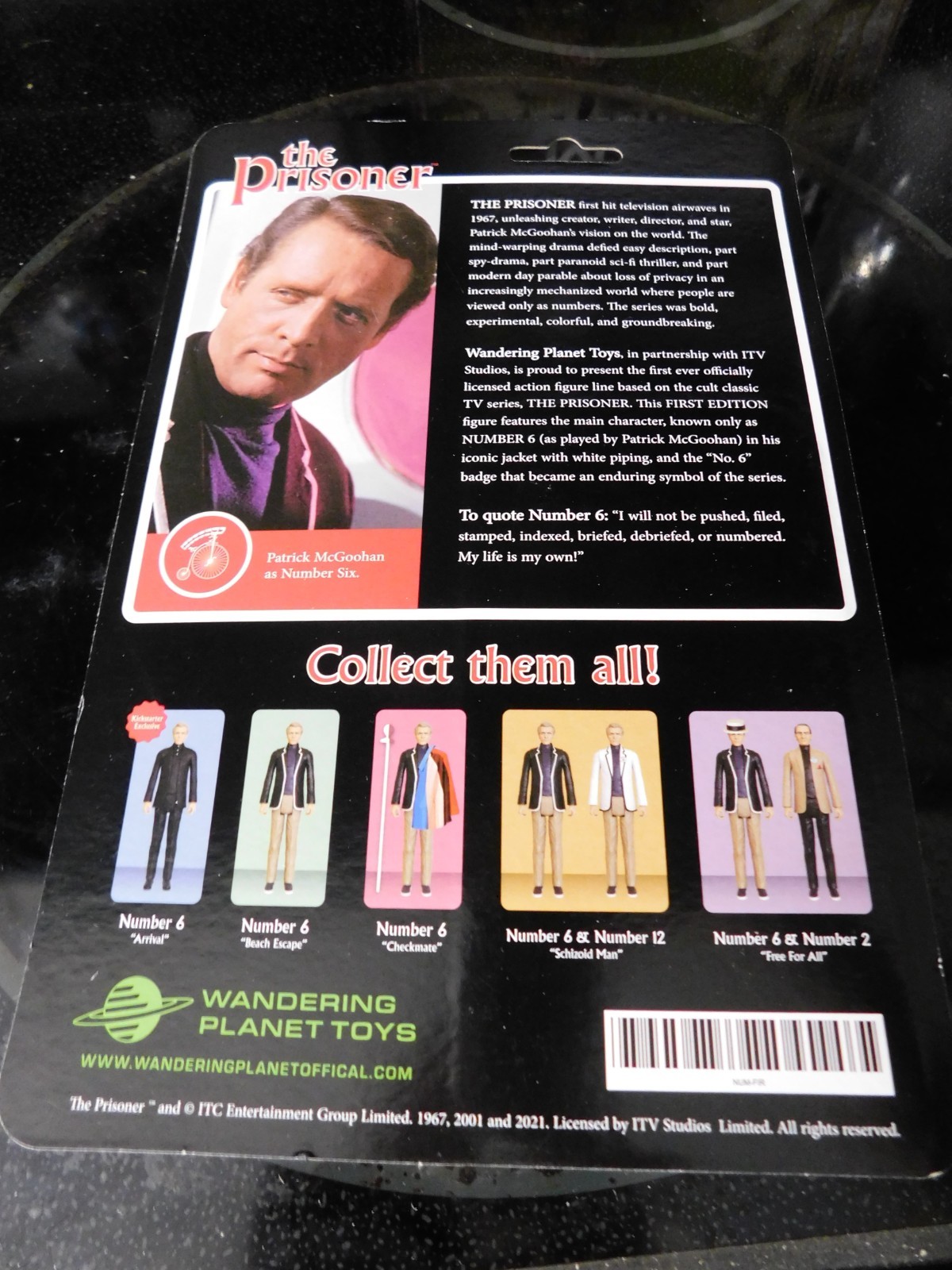 Wandering Planet Action Figure Prisoner Patrick McGoohan Sealed 2021 Kickstarter