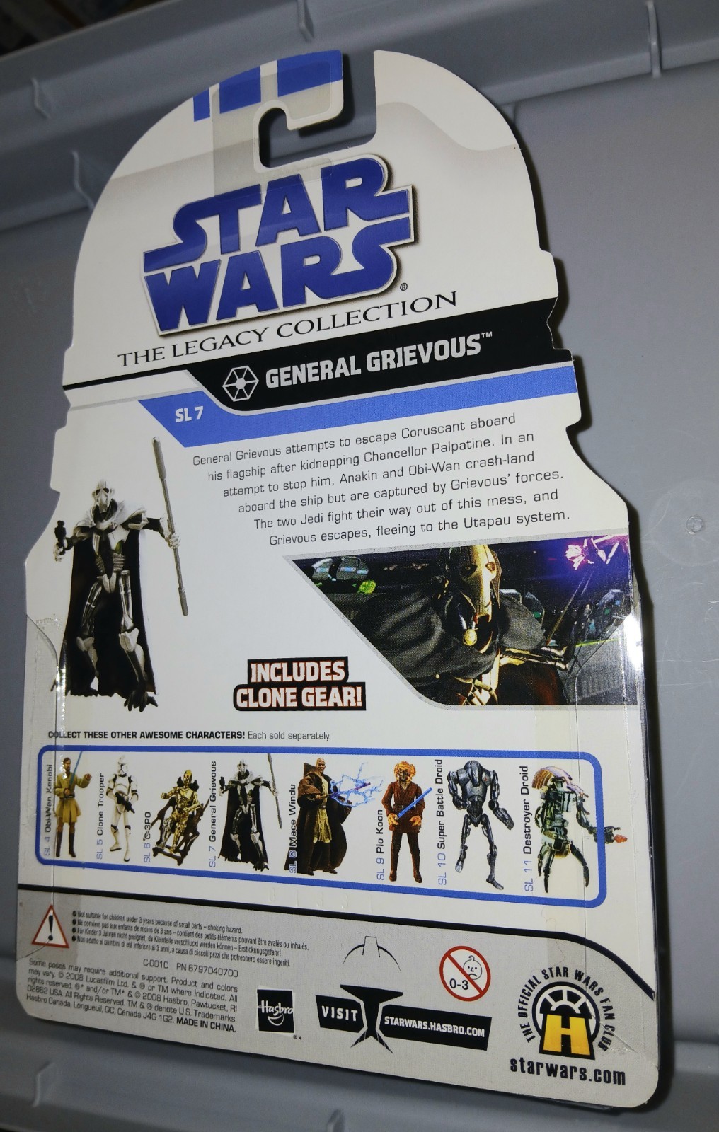 STAR WARS SAGA LEGENDS # 7 GENERAL GRIEVOUS ROTS FIGURE NEW SEALED 2008