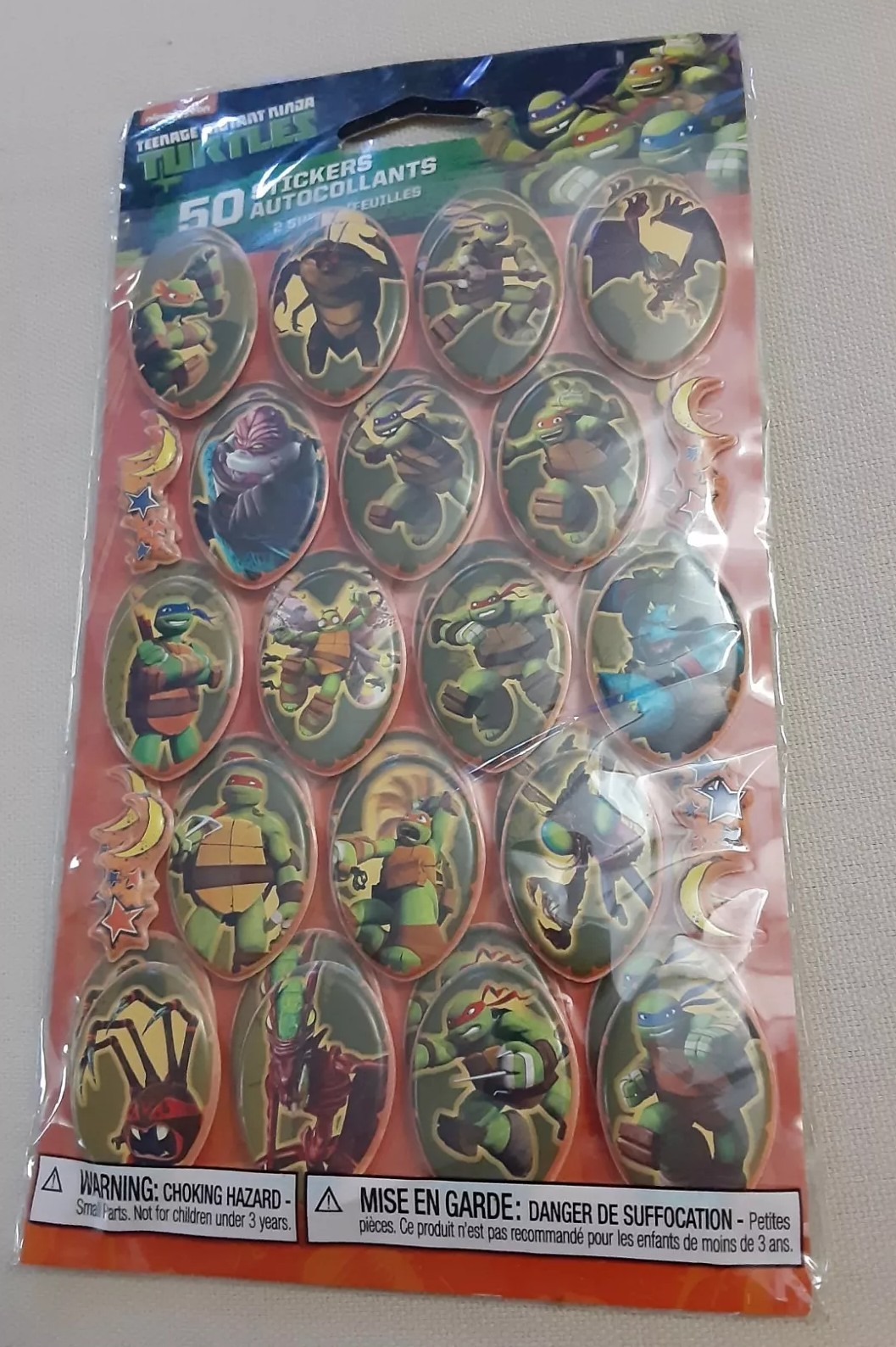 Teenage Mutant Ninja Turtle 50 puffy Sticker Set TMNT 2015 stickety-doo-da