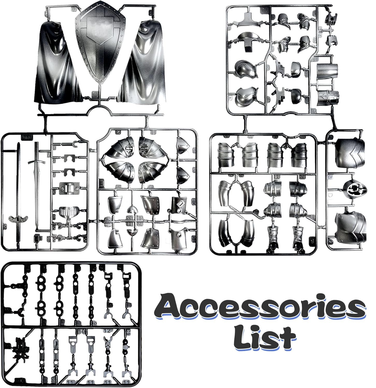 Medieval Action Figures,Knight Armor Action Figure,Multi-Jointed Movable Robo…