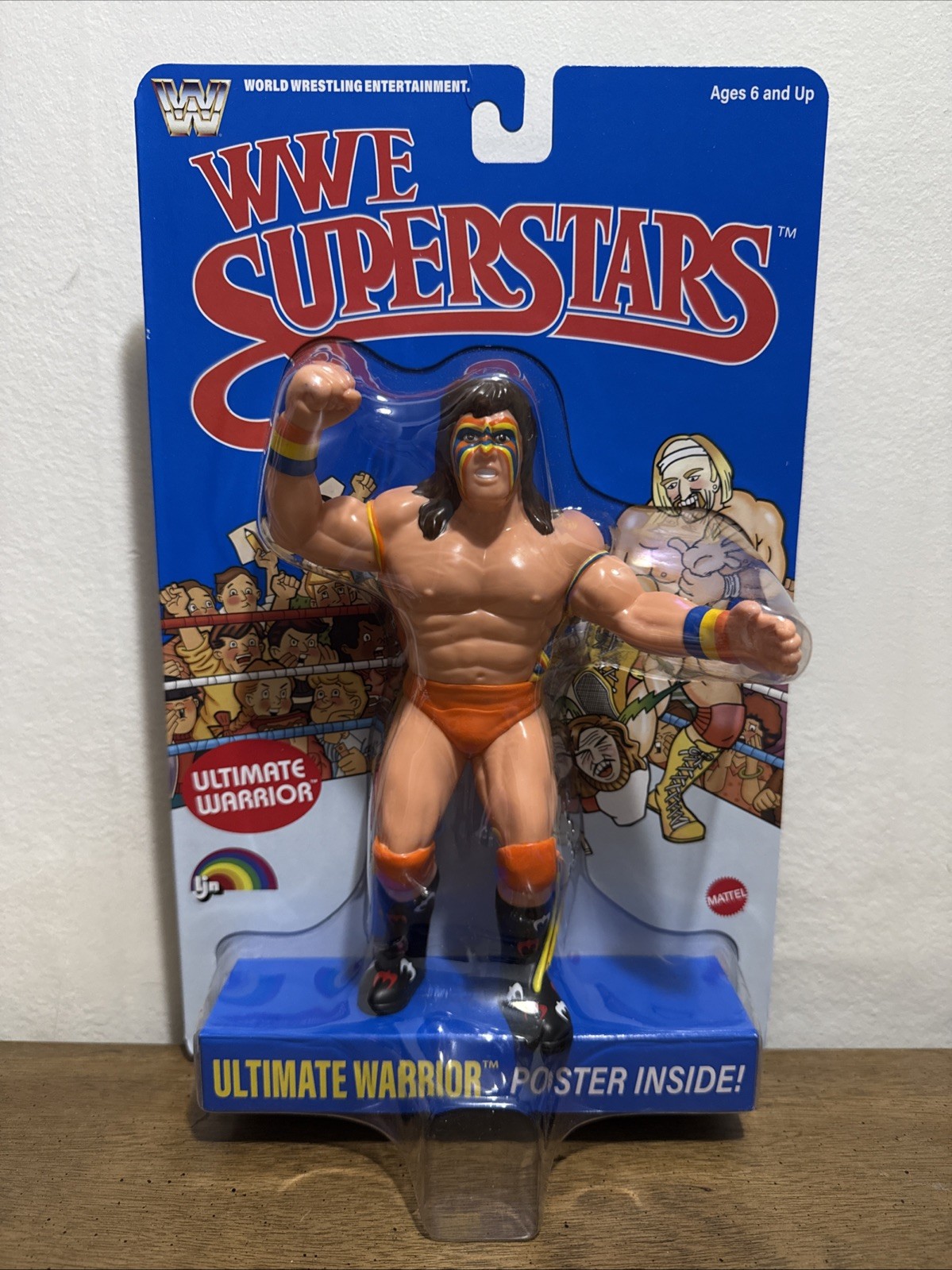RETRO MATTEL LJN WWE SUPERSTARS THE ULTIMATE WARRIOR BLUE CARD TARGET EXCLUSIVE