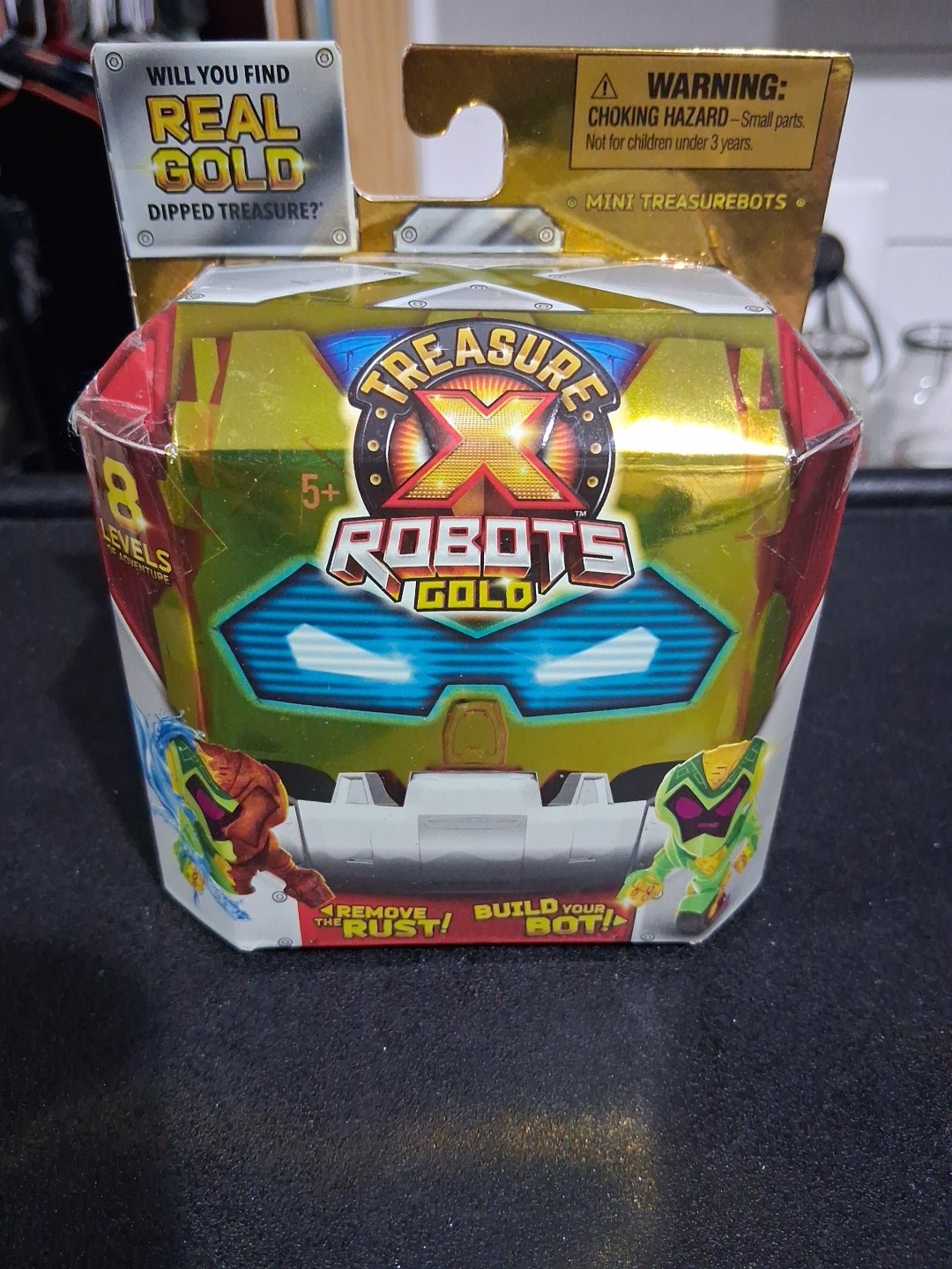 Treasure X Robots Gold Mini Bot Toy 8 Levels of Adventure Mystery Pack Moose NEW