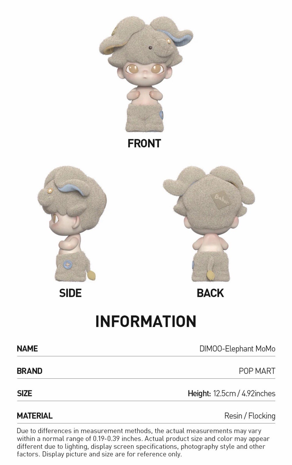 Authentic DIMOO – A Cloud Tale Elephant MoMo 200% – Thailand Limited Edition