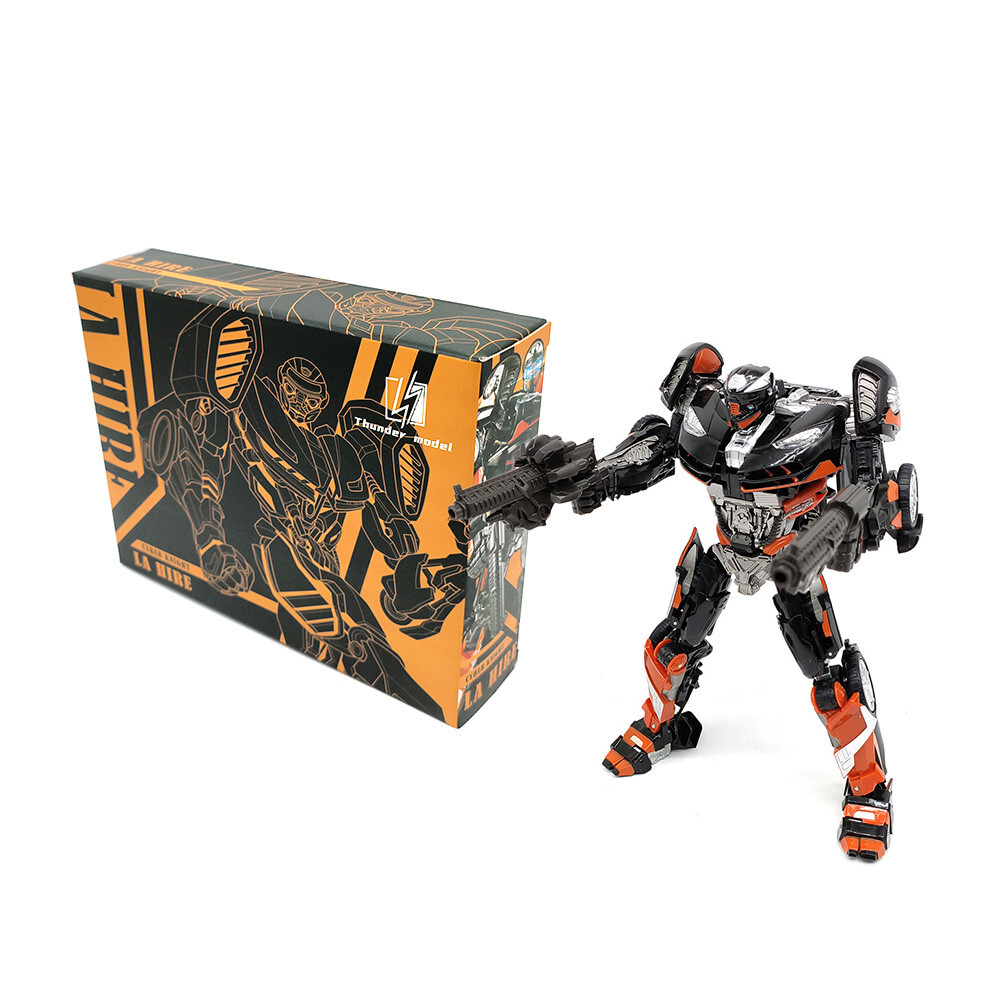 Thunder TH-01 Black Car Model Deformable Robot Action Figure Transform Toys Gift