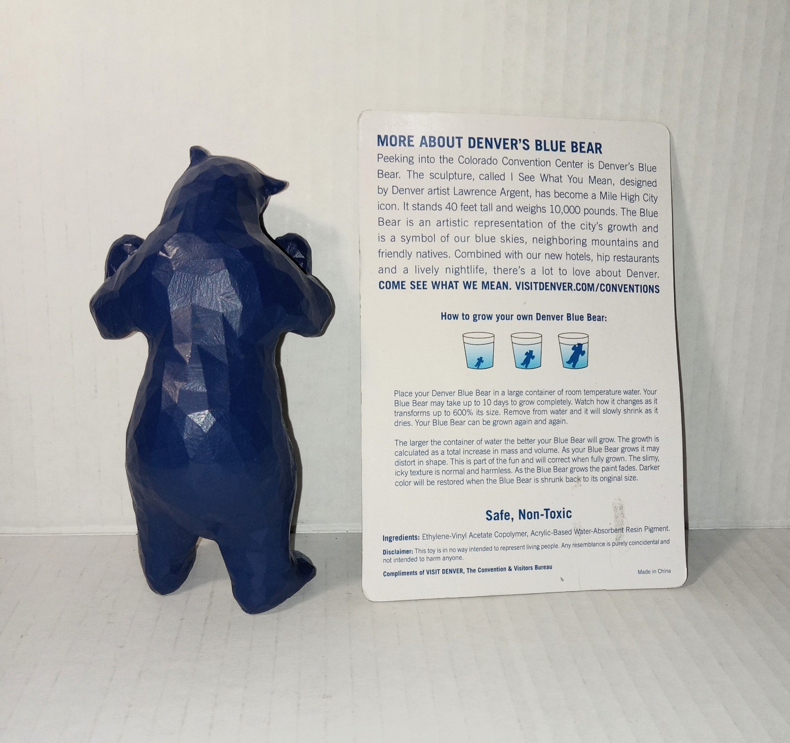 5&Prime; BIG BLUE BEAR STATUE & GROWING BEAR Denver Colorado Convention Center NEW