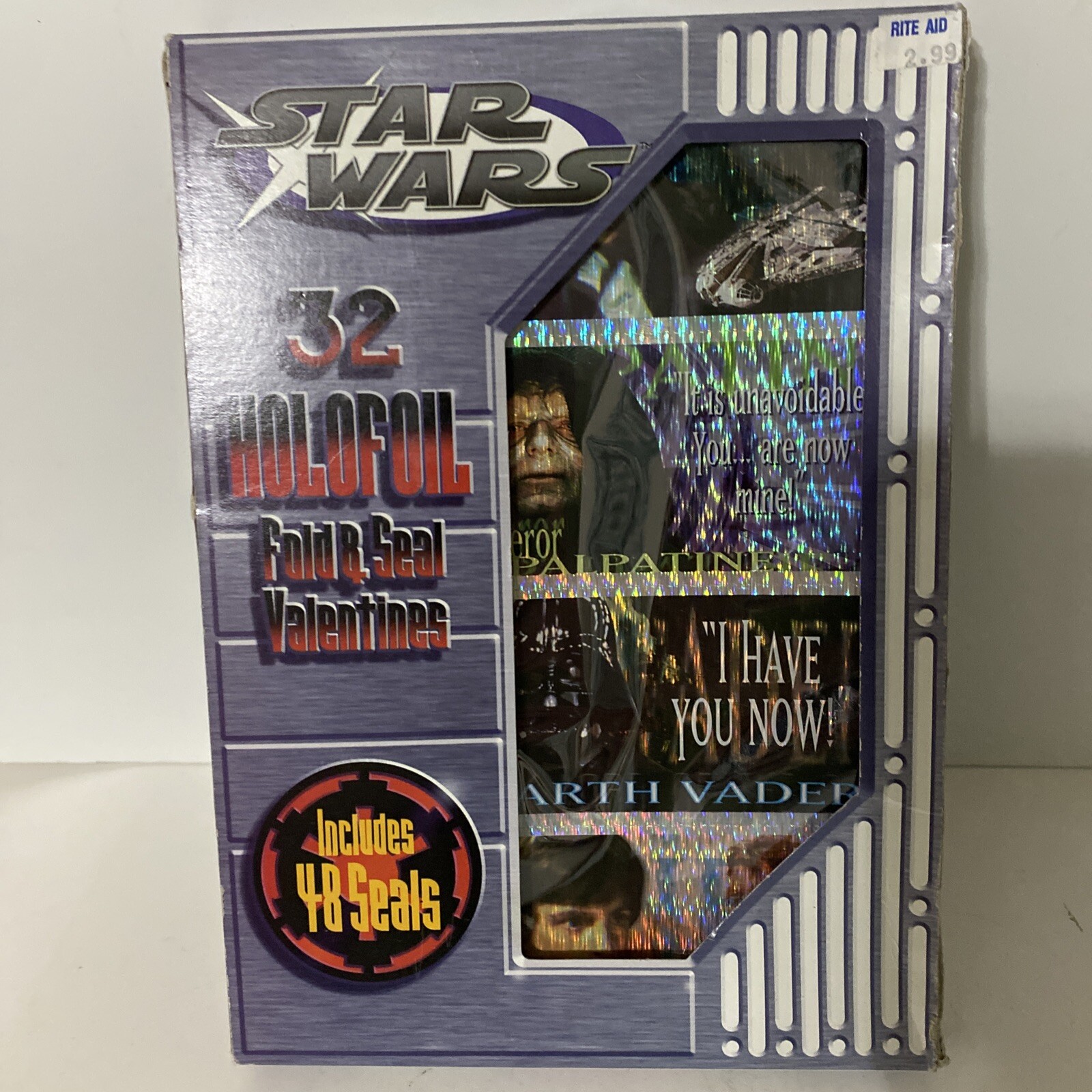Vtg Star Wars Valentine 32 Holofoil Cards 8 Different Designs NOS Lucas Films