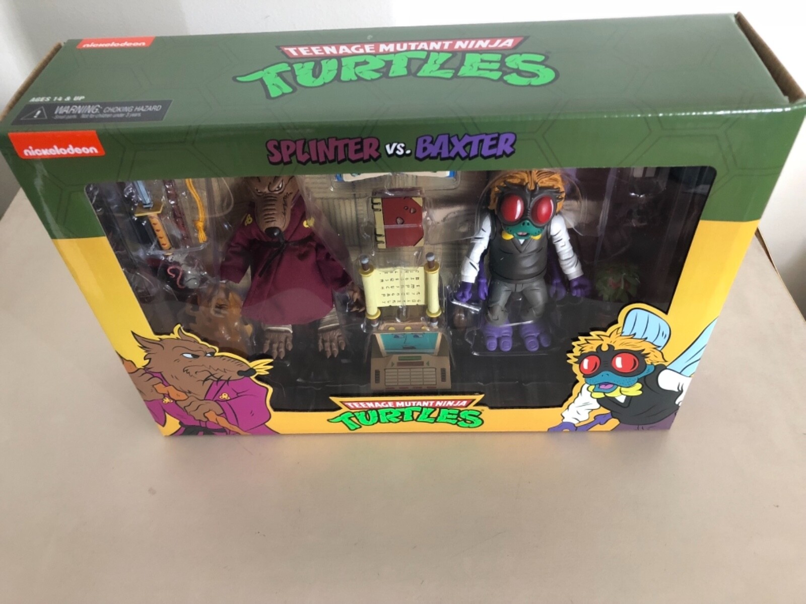 🔥 NECA TMNT Cartoon SPLINTER VS BAXTER TARGET EXCLUSIVE 2 pack 🔥