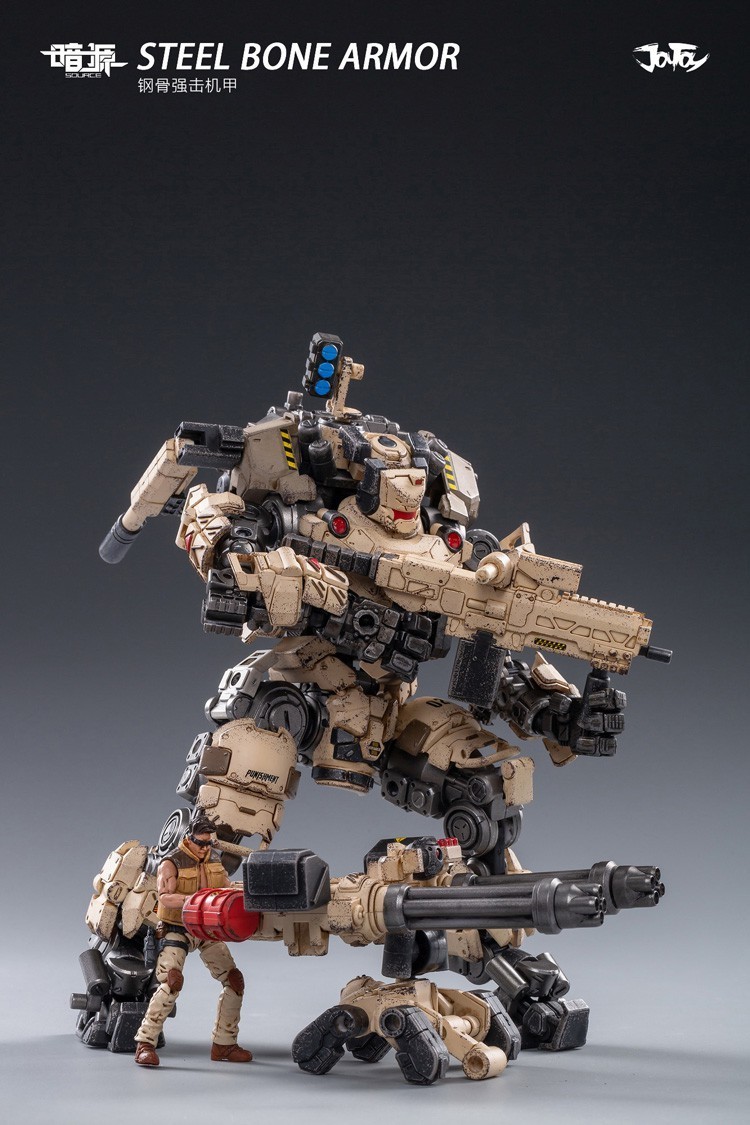 JOYTOY Steel Bone Armour Desert Ver Mecha 9&Prime; Robot & Pilot 1/25 Figure US SHIP