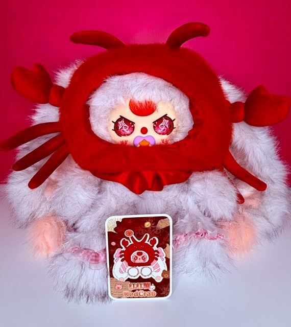 Baby Three BB3 500% Hatposter Bunny Red Crab Collectible Plush New