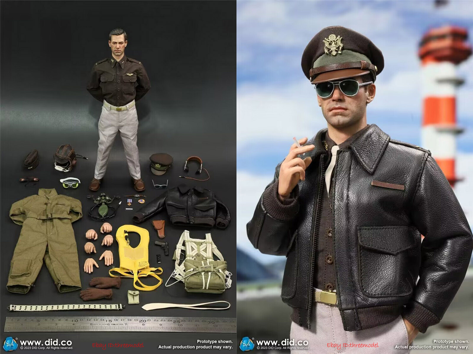 DID A80167 1/6 WWII US Army Air Forces Pilot Rafe Captain Soldier Action Figure
