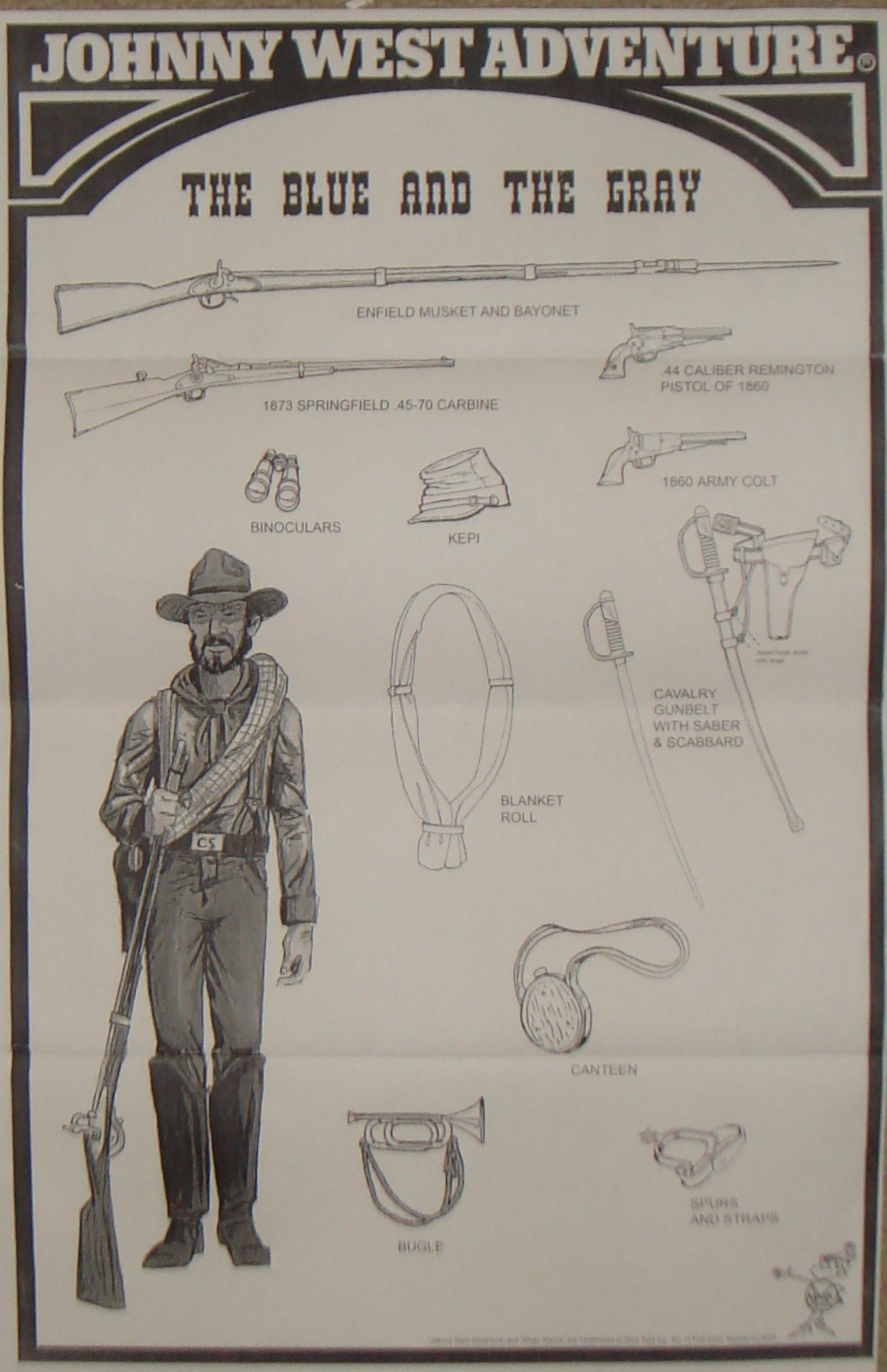 Custom General Ulysses S Grant + 18 Accessories Box Manual Marx Civil War West