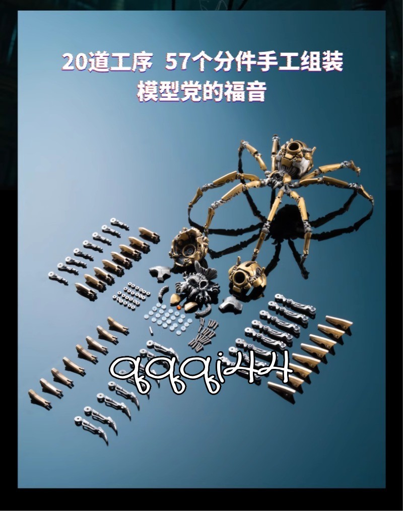 Black Widow Mechanical Spider Action Figure EDC Relaxing Toy Model Xmas Gift 1PC