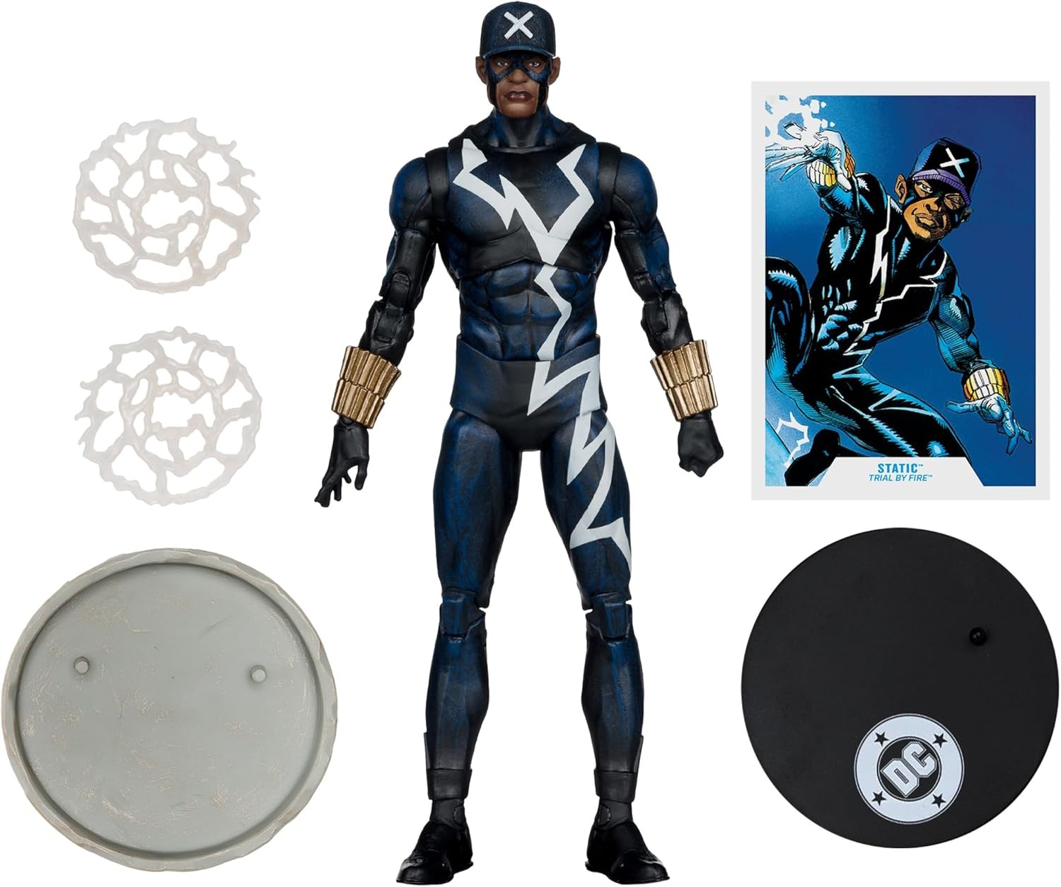 DC Multiverse Action Figure Static Shock (Trial by Fire) (Gold Label) 18 cm