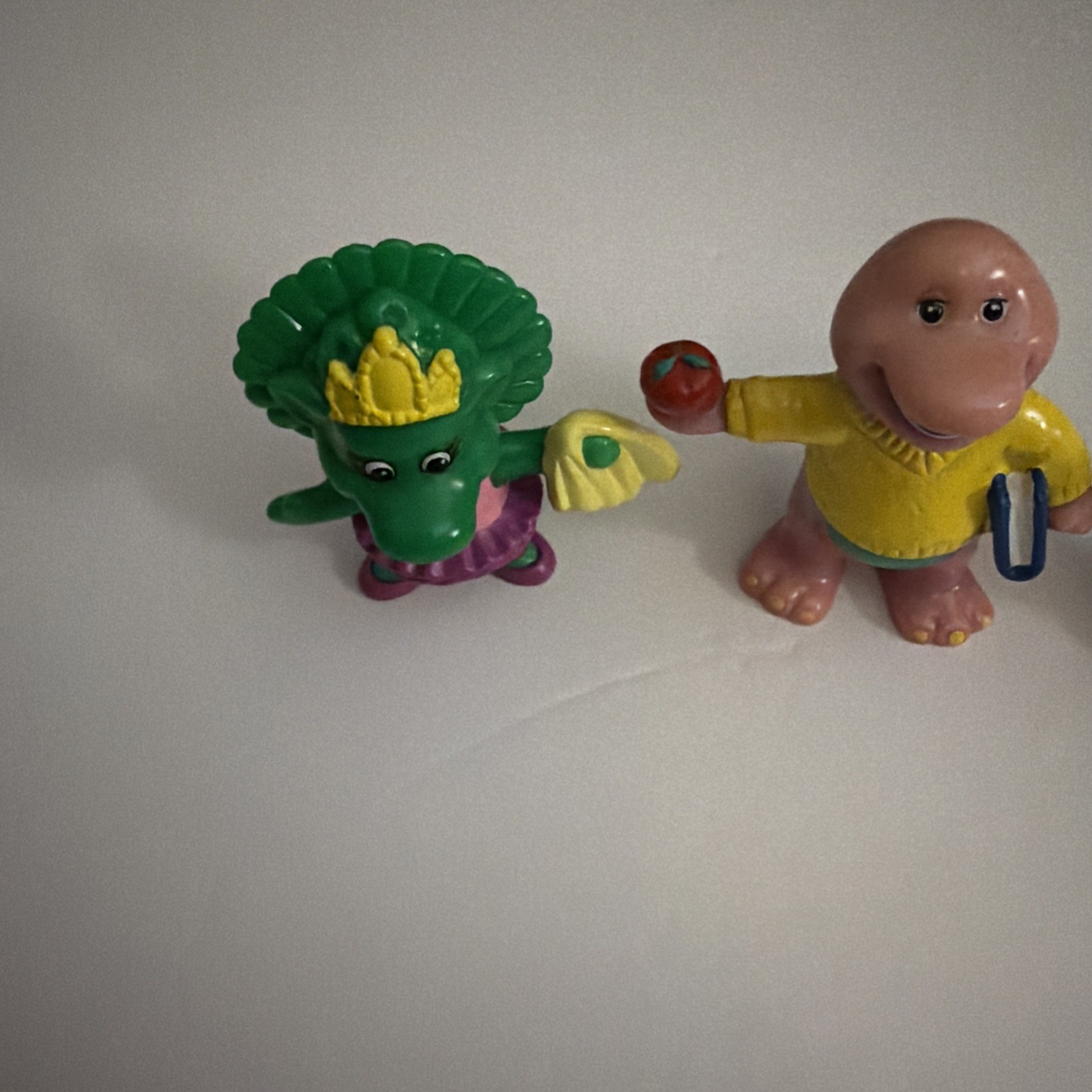 Barney & Friends Baby Bop BJ Dinosaur PVC Figures Playskool The Lyons Group Vtg