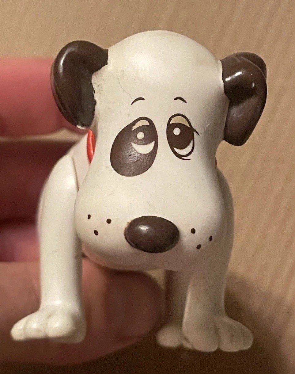 VTG Pound Puppies Poseable 4” Action Figure Brown Puppy Dog PVC 1986 Tonka Toy