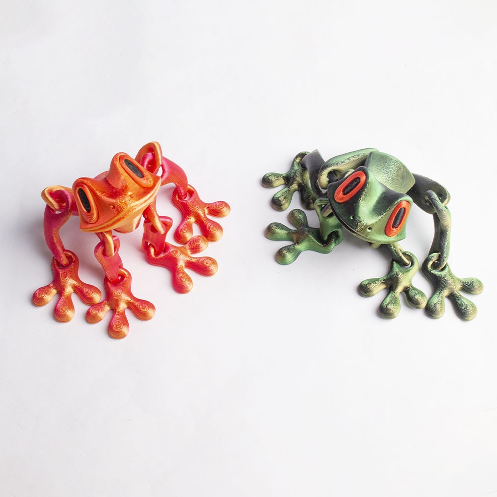 Cute Mini 3D Printed Frogs with Magnetic Feet, Articulated 3D Printed Frog OY