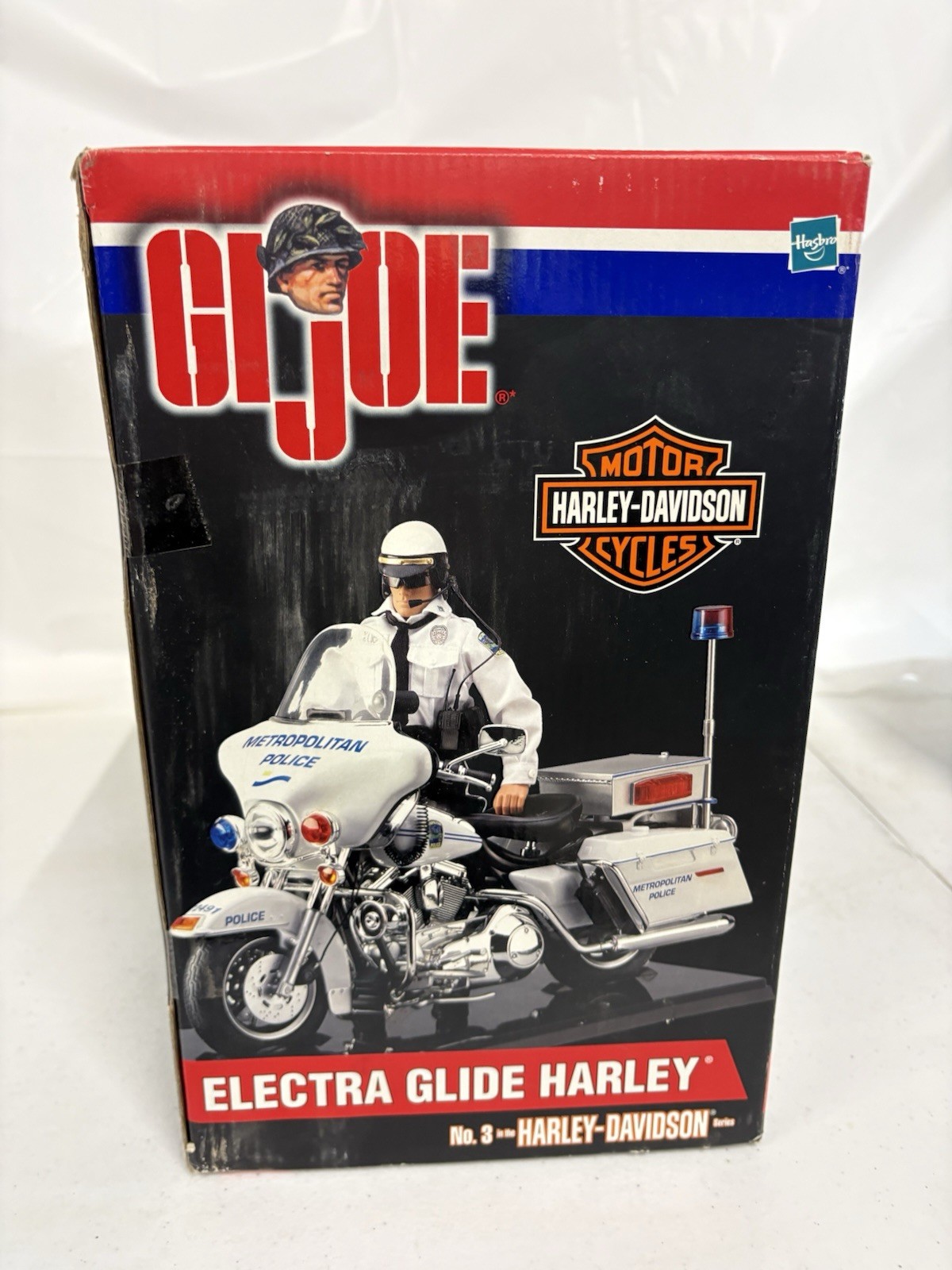 2001 HASBRO 12&Prime; GI JOE ELECTRA GLIDE #3 IN THE HARLEY-DAVIDSON SERIES NEW IN BOX