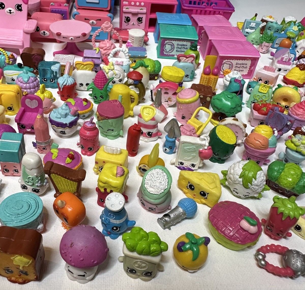 Huge Shopkins Mixed Lot 361 Pieces 250+ Figures Happy Places Shopville Furniture