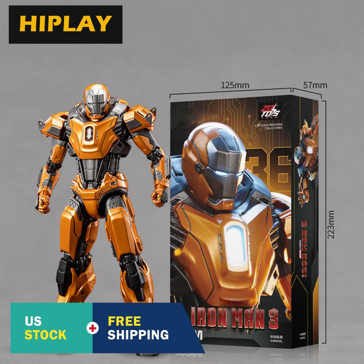 HIPLAY ZD Toys Iron Man MK36 Regulator Non-Luminous 1/10 Scale Action Figure