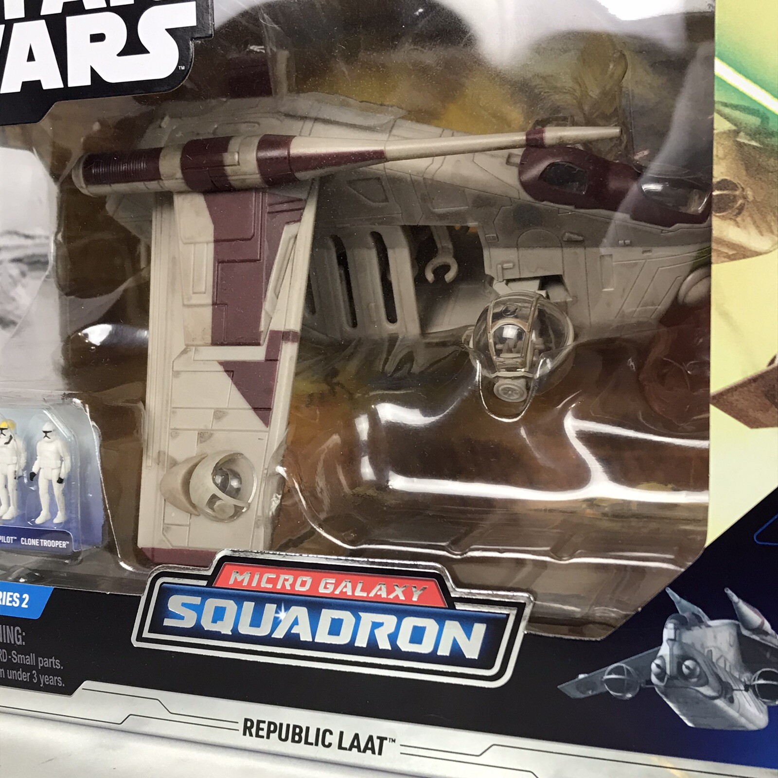 Star Wars Micro Galaxy Squadron Republic Laat Aircraft Series 2 Kids Toy Ages 8+