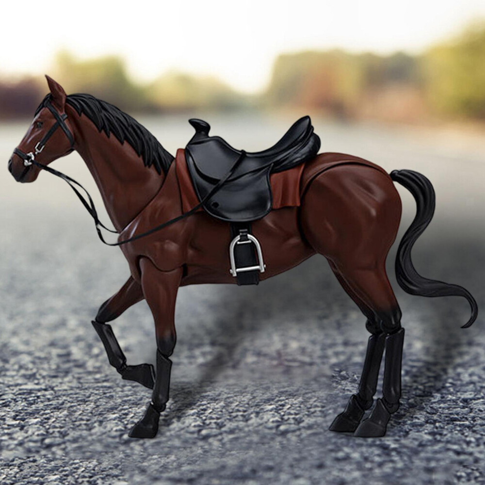 1/12 Scale Action Figures Figurine Mini Horse Figurine Desktop Miniature Brown