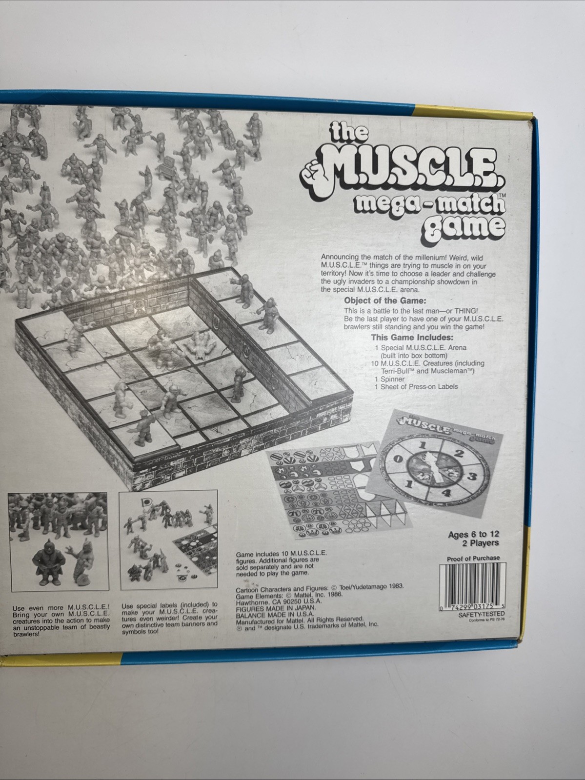 Vintage Kinnikuman M.U.S.C.L.E. Men Mega-Match Board Game Complete w/ 17 Figures