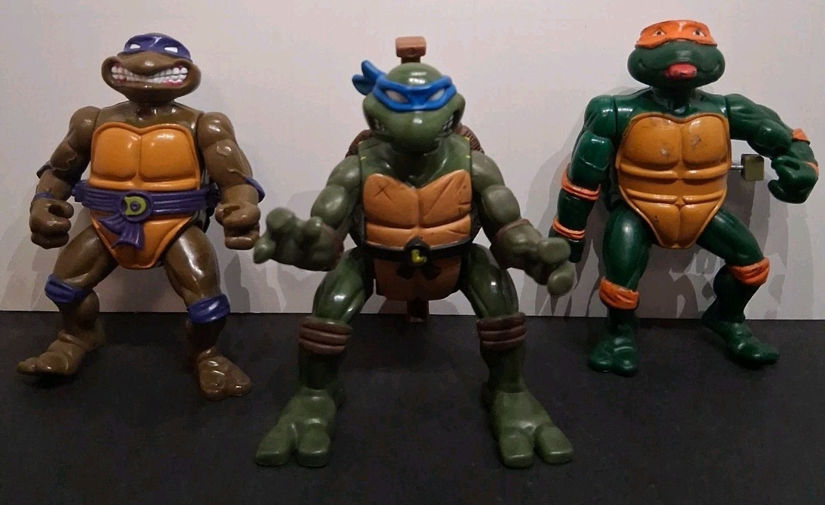 Vintage TMNT Mixed Lot of 11 Playmates 1990s Baxter Fugitoid Rat King & MORE! *G